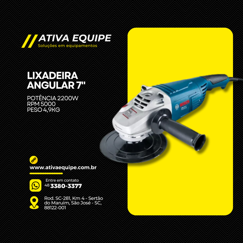 Lixadeira Angular - Ativa Equipe