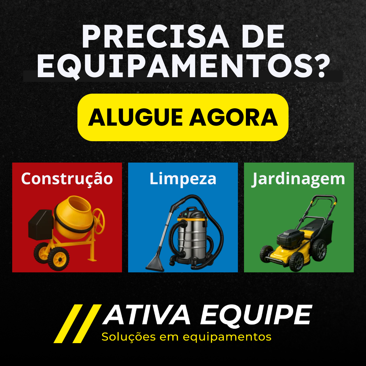 Locação Aluguel de equipamentos e máquinas São José Palhoça Biguaçu e Florianópolis